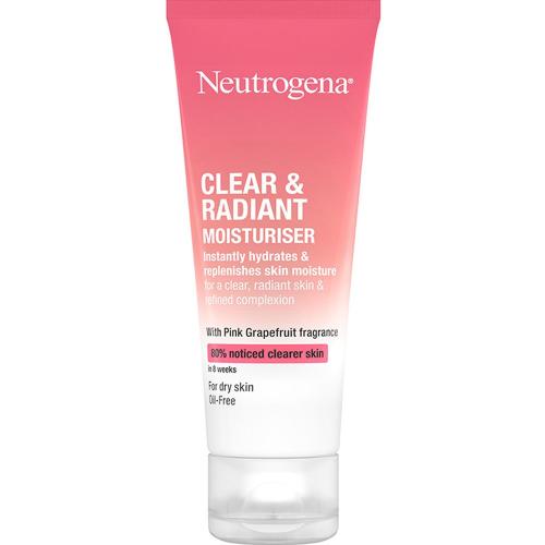 Neutrogena Clear & Radiant Moisturiser Face Cream with Pink Grapefruit Ενυδατική Κρέμα Προσώπου Ελαφριάς Υφής για πιο Καθαρή & Λαμπερή Επιδερμίδα με Άρωμα Ροζ Γκρέιπφρουτ 50ml